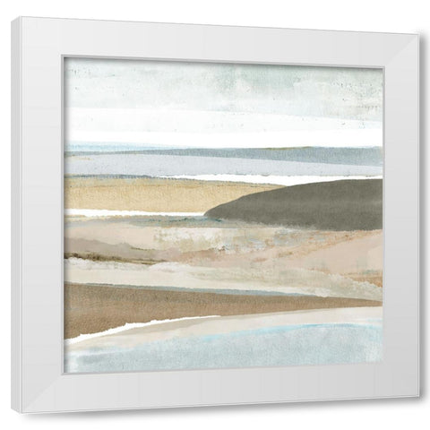 Brough Sands III White Modern Wood Framed Art Print by Kouta, Flora