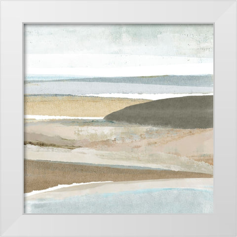 Brough Sands III White Modern Wood Framed Art Print by Kouta, Flora