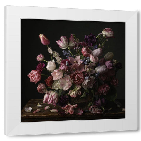Spring Fling Blooms I White Modern Wood Framed Art Print by McLean, Leah