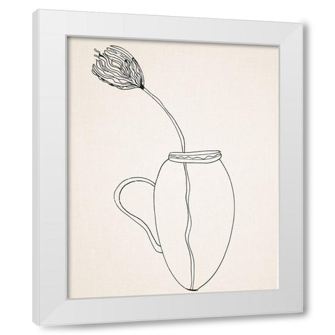 Fine Line II White Modern Wood Framed Art Print by Smith, Karen