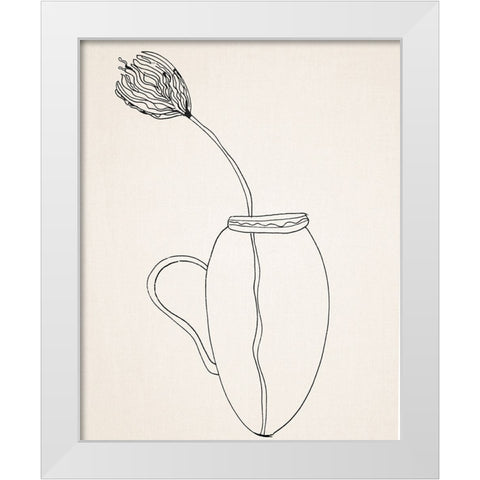 Fine Line II White Modern Wood Framed Art Print by Smith, Karen