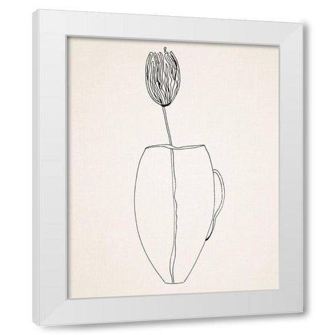 Fine Line III White Modern Wood Framed Art Print by Smith, Karen