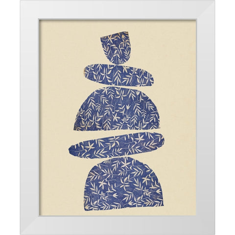 Blue Kilter II White Modern Wood Framed Art Print by Smith, Karen