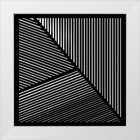 Controlled Chaos I White Modern Wood Framed Art Print by Schlotzhauer, Jim