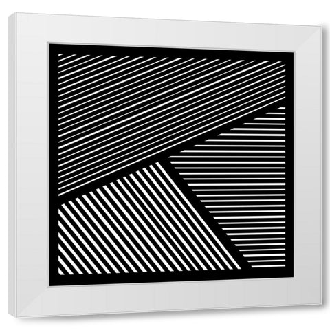 Controlled Chaos III White Modern Wood Framed Art Print by Schlotzhauer, Jim
