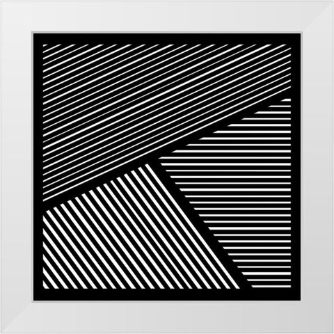 Controlled Chaos III White Modern Wood Framed Art Print by Schlotzhauer, Jim