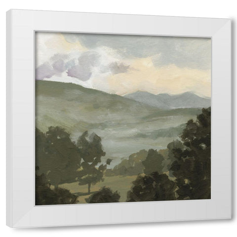 Valley Through the Trees I White Modern Wood Framed Art Print by Barnes, Victoria