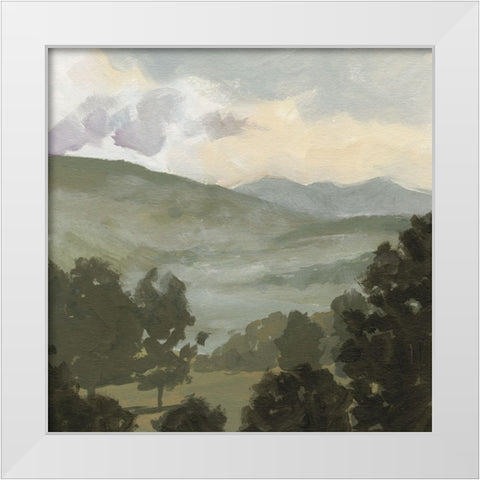 Valley Through the Trees I White Modern Wood Framed Art Print by Barnes, Victoria
