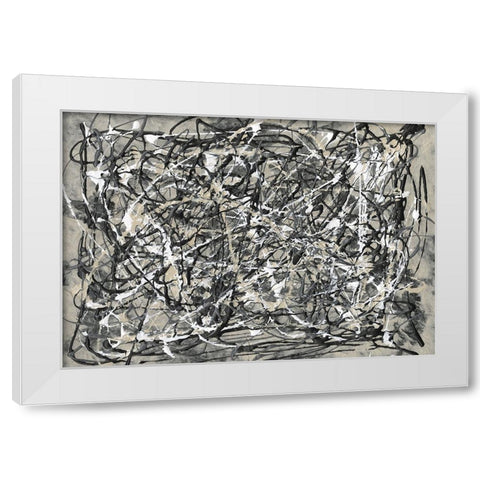 Pollack Homage I White Modern Wood Framed Art Print by Willett, Michael