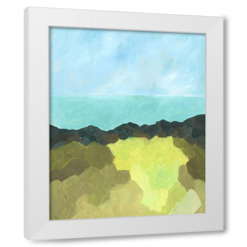 Jade Sea I White Modern Wood Framed Art Print by Moore, Regina
