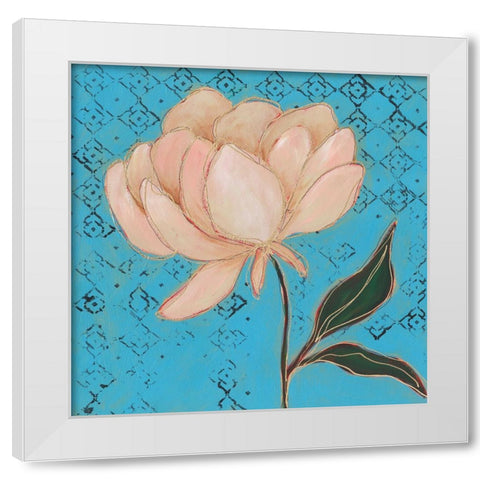 Poised Flower I White Modern Wood Framed Art Print by Moore, Regina