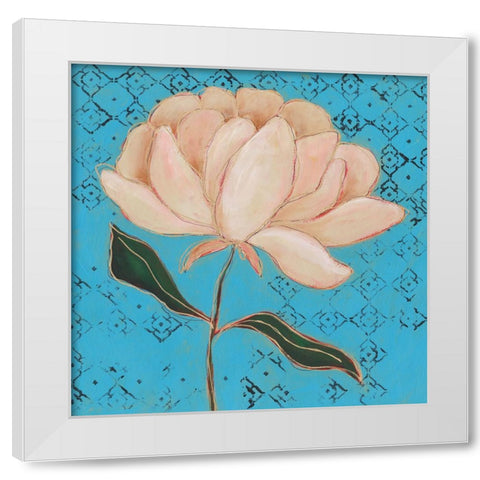 Poised Flower II White Modern Wood Framed Art Print by Moore, Regina
