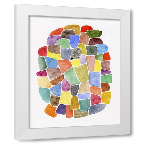 Cluster I White Modern Wood Framed Art Print by Galapon, Nikki