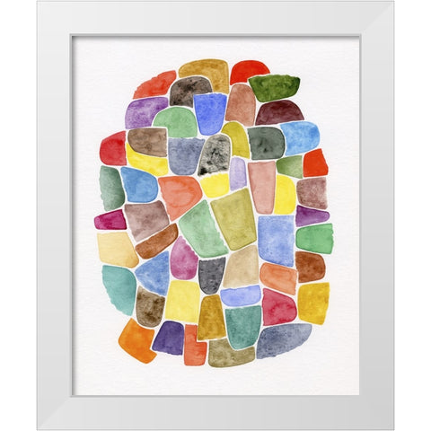 Cluster I White Modern Wood Framed Art Print by Galapon, Nikki