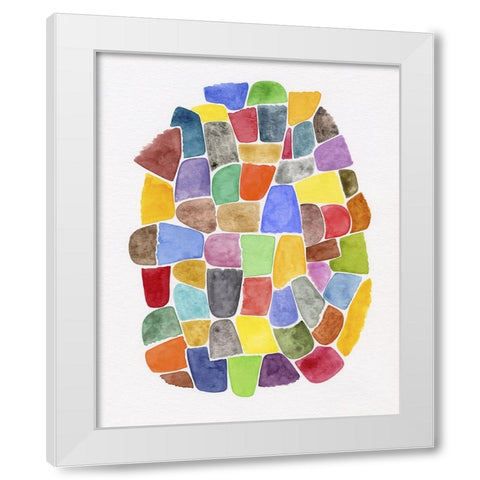 Cluster II White Modern Wood Framed Art Print by Galapon, Nikki