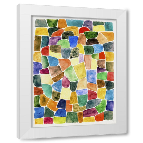 Colorful Walkways I White Modern Wood Framed Art Print by Galapon, Nikki