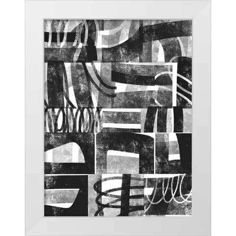 Compartment I White Modern Wood Framed Art Print by Galapon, Nikki
