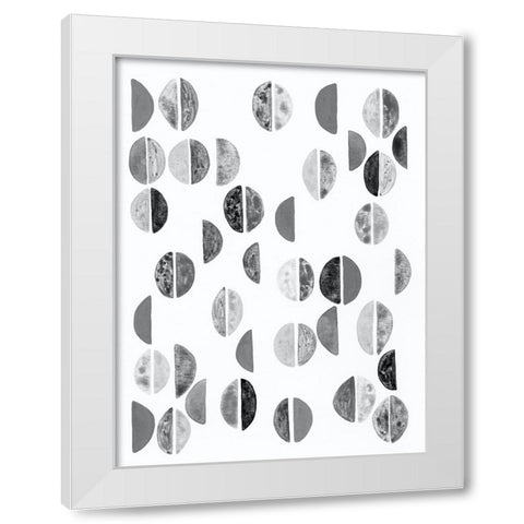 Semicircles I White Modern Wood Framed Art Print by Galapon, Nikki