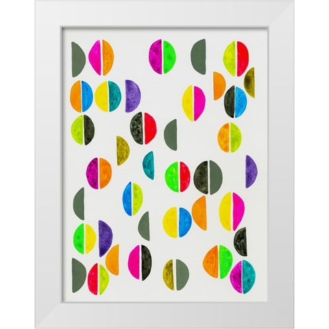 Semicircles II White Modern Wood Framed Art Print by Galapon, Nikki