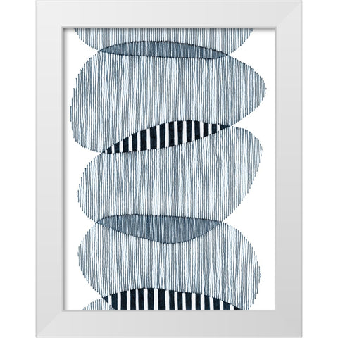 Thick and Thin I White Modern Wood Framed Art Print by Galapon, Nikki