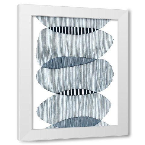 Thick and Thin II White Modern Wood Framed Art Print by Galapon, Nikki