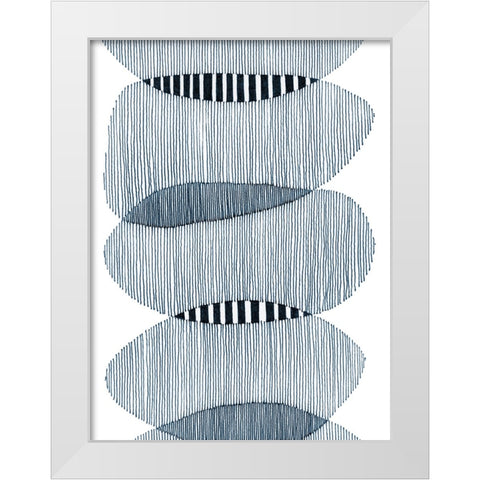 Thick and Thin II White Modern Wood Framed Art Print by Galapon, Nikki