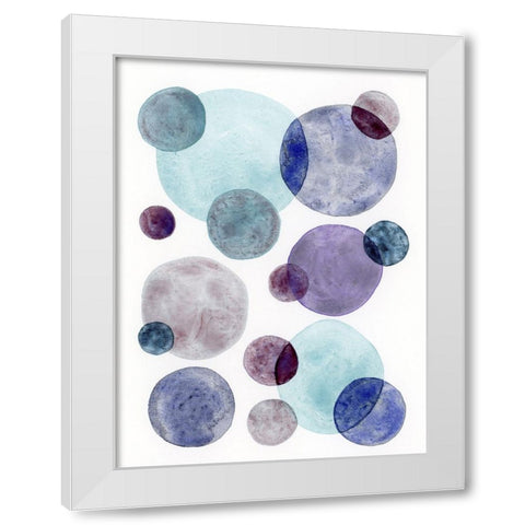 Violet Turquoise II White Modern Wood Framed Art Print by Galapon, Nikki