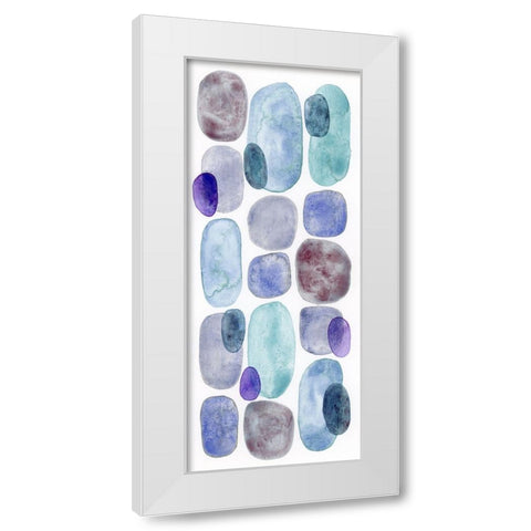 Violet Turquoise III White Modern Wood Framed Art Print by Galapon, Nikki