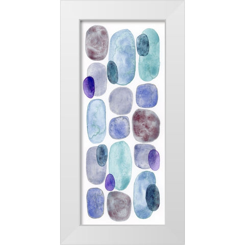 Violet Turquoise III White Modern Wood Framed Art Print by Galapon, Nikki