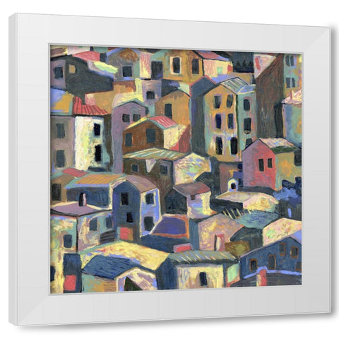 Rustic Hilltown White Modern Wood Framed Art Print by Galapon, Nikki