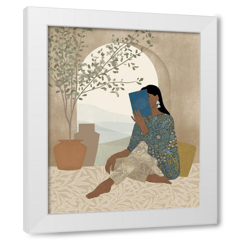 Reading Nook II White Modern Wood Framed Art Print by Barnes, Victoria