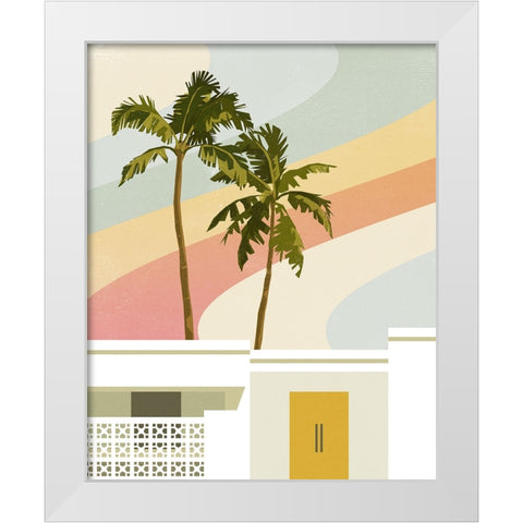 Palm Springs Paradise I White Modern Wood Framed Art Print by Barnes, Victoria