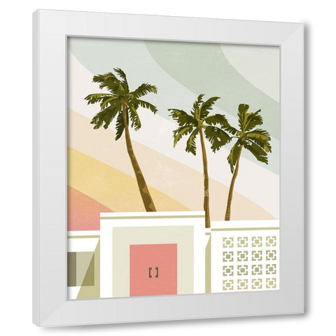 Palm Springs Paradise II White Modern Wood Framed Art Print by Barnes, Victoria