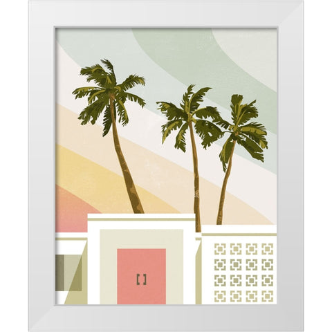 Palm Springs Paradise II White Modern Wood Framed Art Print by Barnes, Victoria