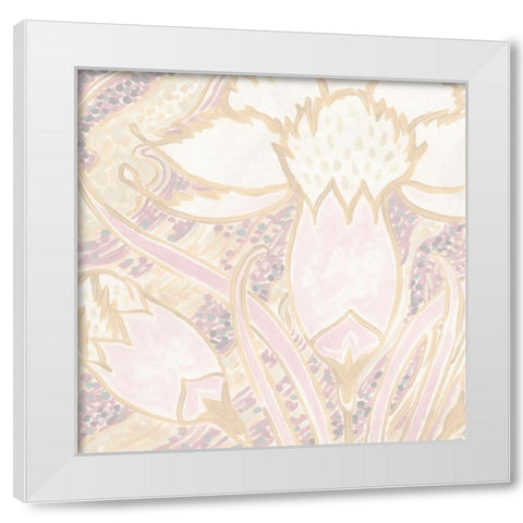 Parisian Nouveau Floral I White Modern Wood Framed Art Print by Vess, June Erica