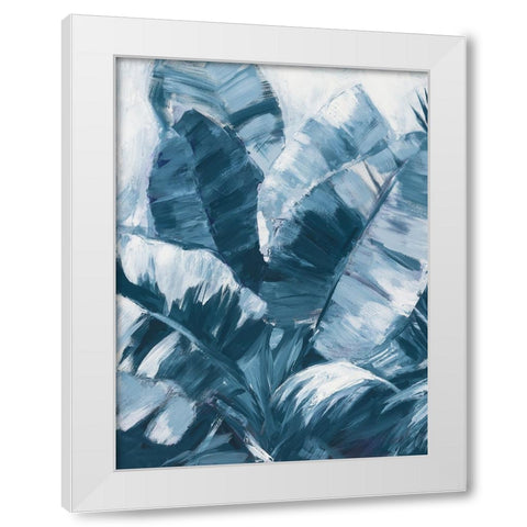 Blue Palms I White Modern Wood Framed Art Print by Wilkins, Suzanne