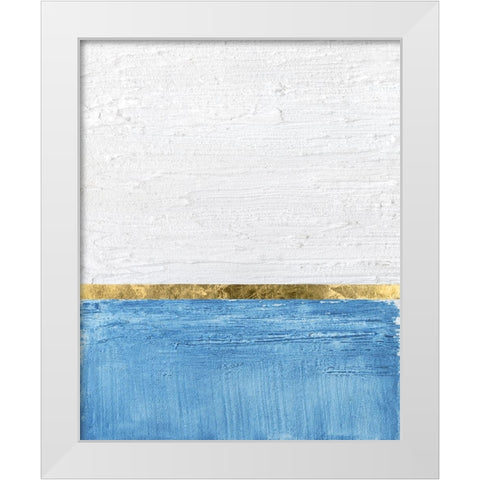 Embellished Gold Horizon II White Modern Wood Framed Art Print by Saunders, Alonzo