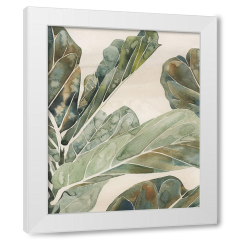 Fiddle Leaf Fig II White Modern Wood Framed Art Print by Popp, Grace
