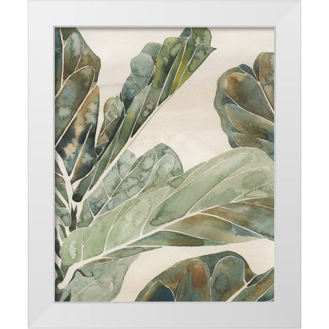 Fiddle Leaf Fig II White Modern Wood Framed Art Print by Popp, Grace