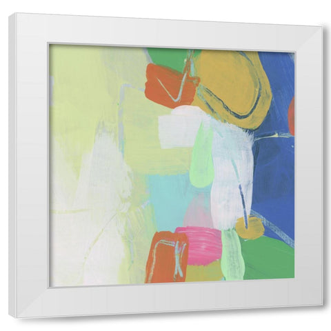 Fractal Fold I White Modern Wood Framed Art Print by Vess, June Erica