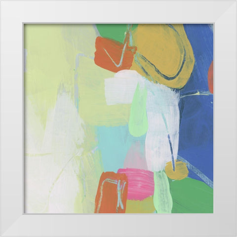 Fractal Fold I White Modern Wood Framed Art Print by Vess, June Erica