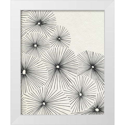 Umbrella Bursts I White Modern Wood Framed Art Print by Popp, Grace