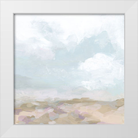 Sandbar Sky II White Modern Wood Framed Art Print by Vess, June Erica