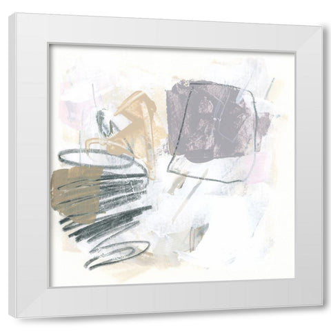 Erosion IV White Modern Wood Framed Art Print by Vess, June Erica