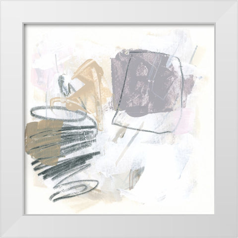 Erosion IV White Modern Wood Framed Art Print by Vess, June Erica