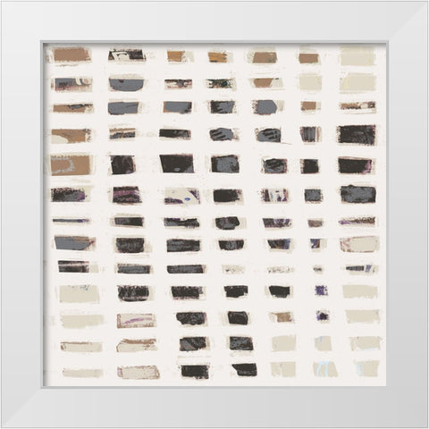 Neutral Peek II White Modern Wood Framed Art Print by Moore, Regina