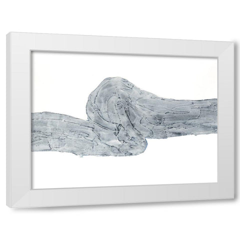 Indigo Streak I White Modern Wood Framed Art Print by Willett, Michael
