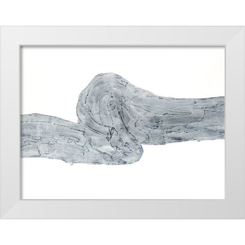 Indigo Streak I White Modern Wood Framed Art Print by Willett, Michael