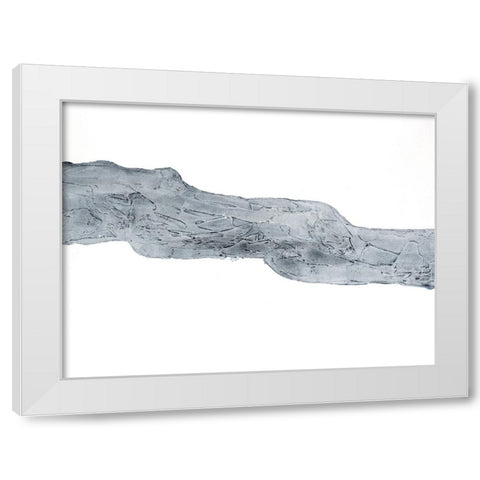 Indigo Streak II White Modern Wood Framed Art Print by Willett, Michael