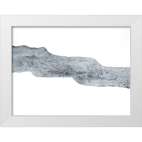 Indigo Streak II White Modern Wood Framed Art Print by Willett, Michael